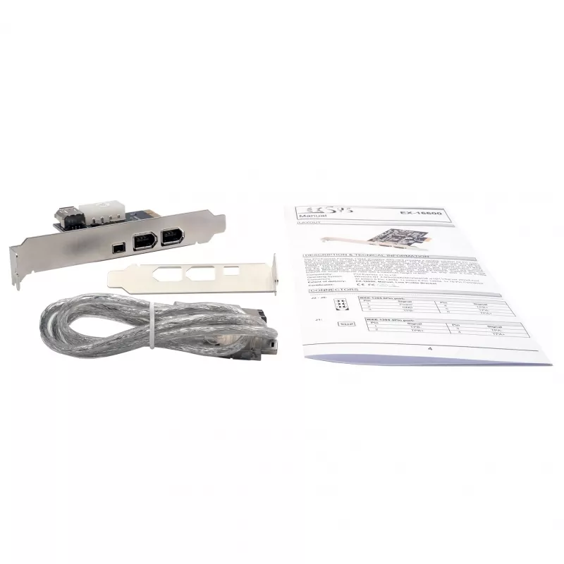 EXSYS EX-16600 PCI Express FireWire 1394a kaart met 3+1 aansluitingen (VIA)