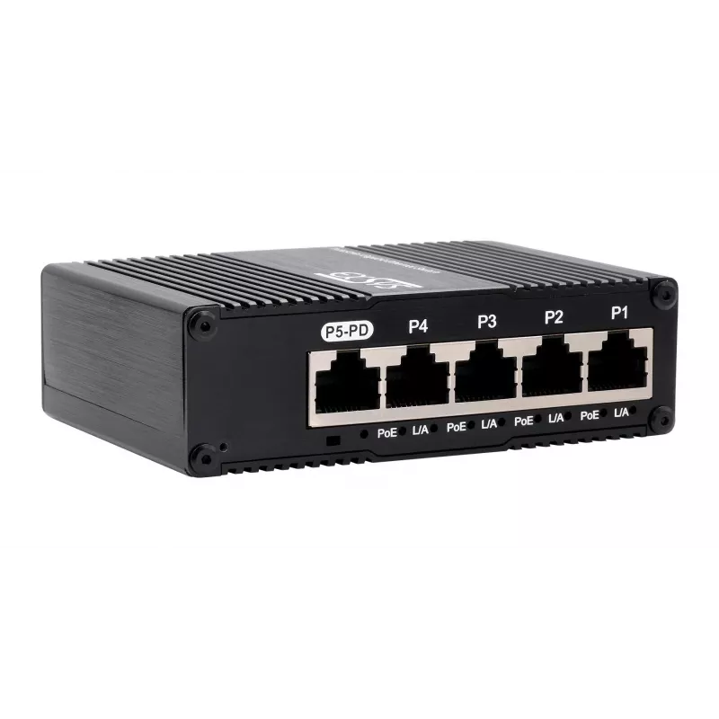 EXSYS Mini 5-poorts Ethernet PoE Pass-Through switch - 5x10/100/1000Tx (EX-62020POE-P)