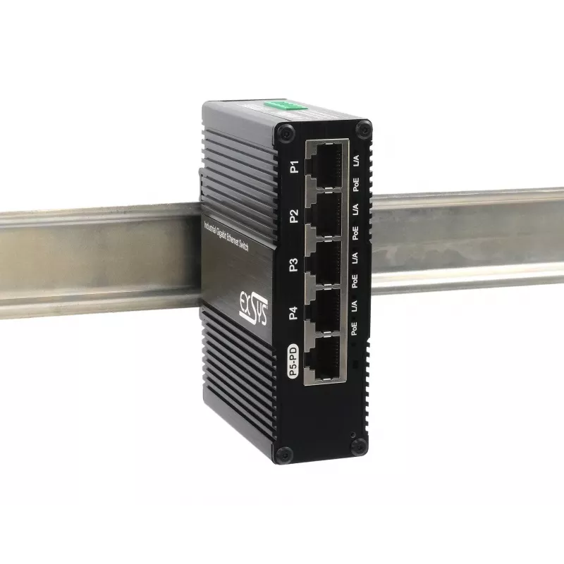 EXSYS Mini 5-poorts Ethernet PoE Pass-Through switch - 5x10/100/1000Tx (EX-62020POE-P)
