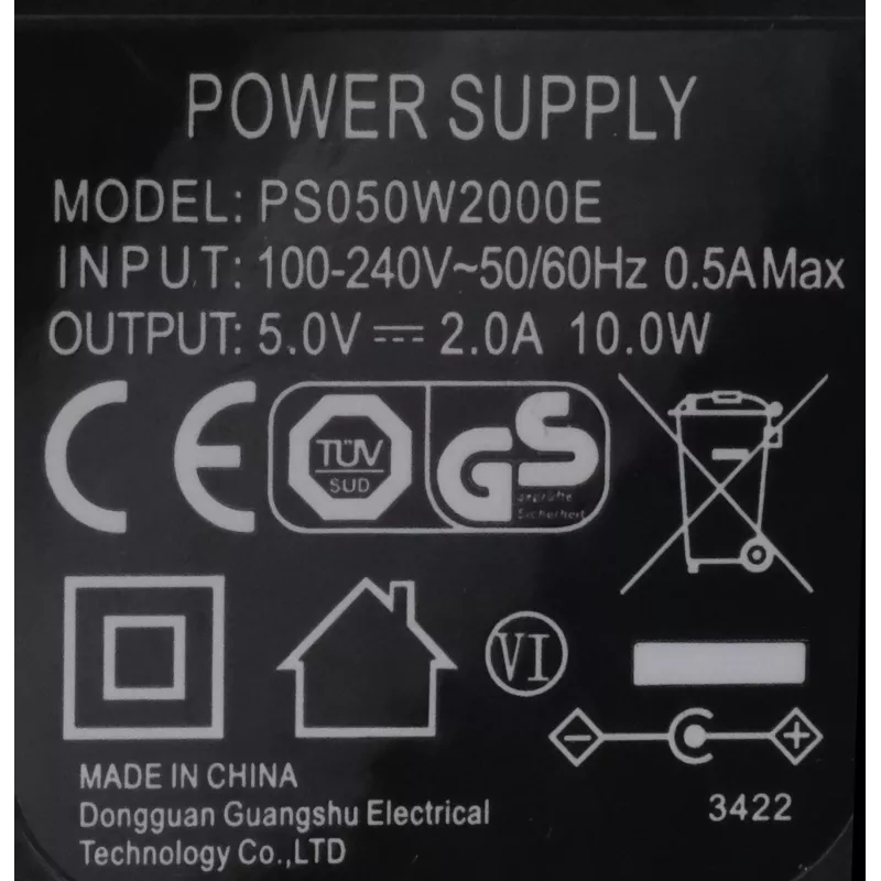 EXSYS EX-6981 5V 2A 10W AC/DC voeding met 5,5mm DC-holplug