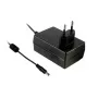 MEAN WELL GSM36E12-P1J medische voeding, 12V DC 3A 36W, EU-stekker, 2,1x5,5mm DC-holplug