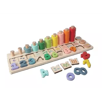 Gerardo's Toys GT61203 houten dierenrijgspel voor kinderen vanaf 3 jaar