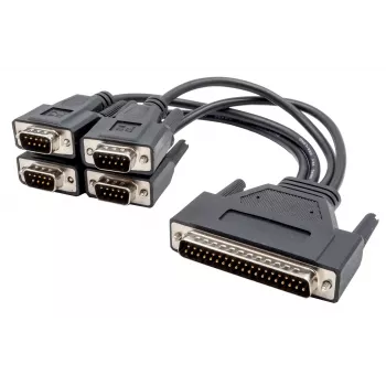 EXSYS Octopus seriële kabel, 4x DB9 stekker naar HD44 stekker, 0,6m, zwart EX-OPTC4-9-SM