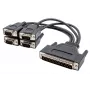 EXSYS Octopus seriële kabel, 4x DB9 stekker naar HD44 stekker, 0,6m, zwart EX-OPTC4-9-SM