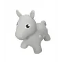 Gerardo's Toys grijs paard hobbeldier voor kinderen vanaf 12 maanden, opblaasbare hopper met pomp, belastbaar tot 50 kg, voor binnen en buiten