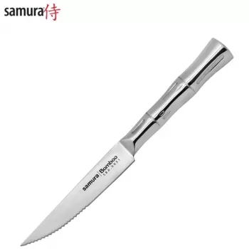 SAMURA Bamboo SBA-0031 steakmes, 110 mm, AUS-8 staal