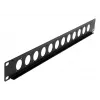 EXSYS EX-49298 19 inch 1U rackpaneel met 12 D-type uitsparingen, zwart