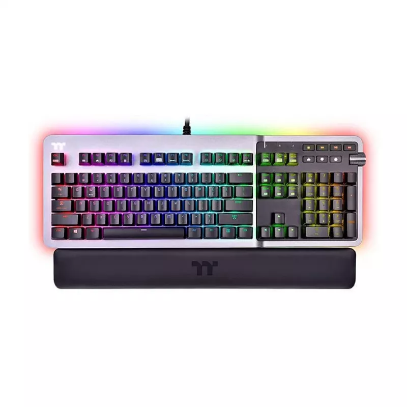 Thermaltake Argent K5 mechanisch gaming-toetsenbord - Cherry MX Speed Silver, RGB, Duitse layout