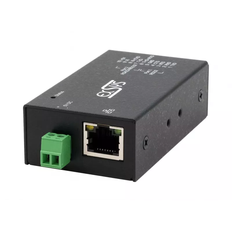 EXSYS EX-6131-2 industriële Ethernet-naar-serieel device server, RS-232/422/485, DIN-rail- en wandmontage