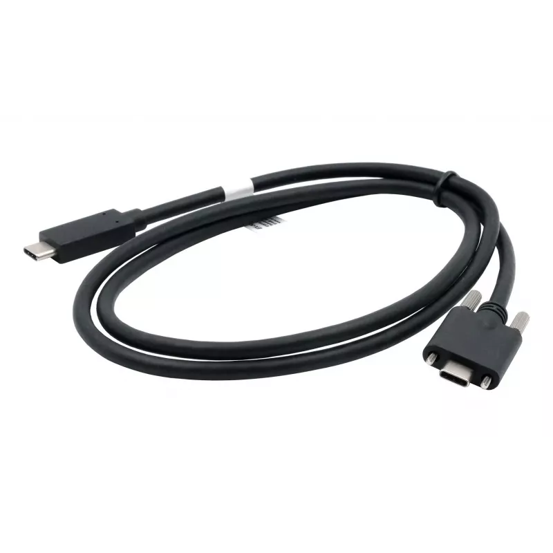 EXSYS USB-C naar USB-C 3.2 Gen 2x1 kabel met borgschroeven, 2m, zwart EX-K1591V-2.0