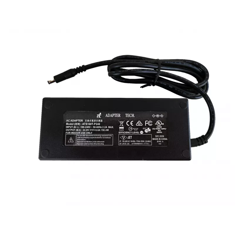 EXSYS 24V 6,6A AC/DC desktopvoeding met 5,5mm DC-holtestekker (EX-6984)