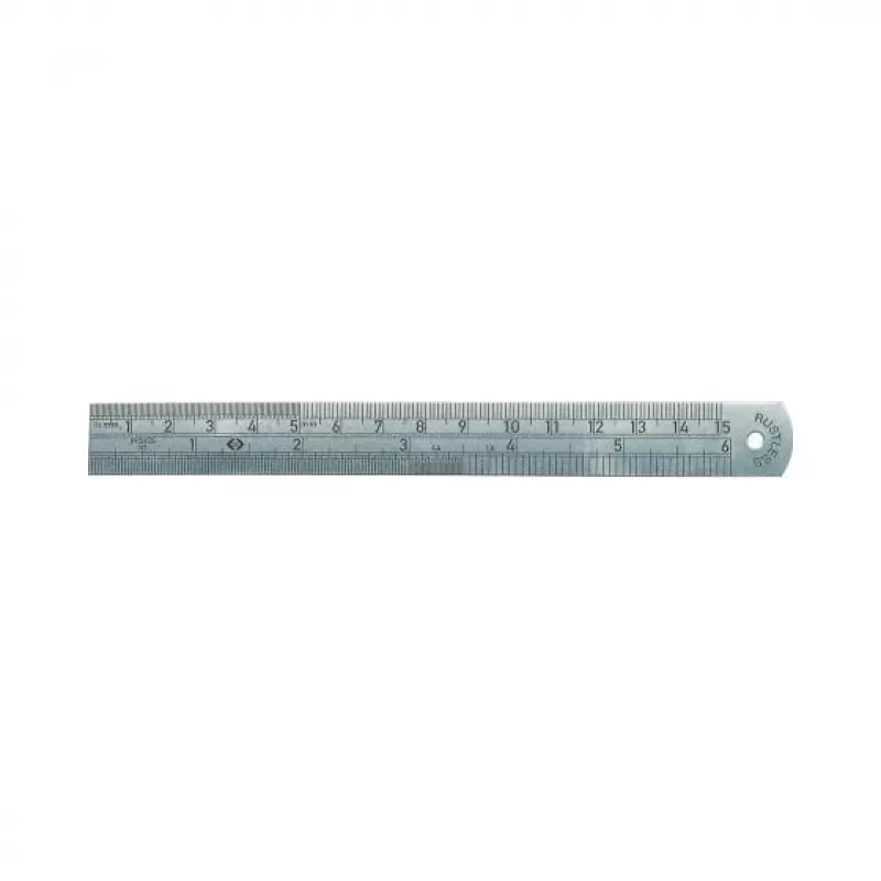 C.K Tools roestvrijstalen liniaal, 150 mm / 6 inch, mm- en inch-verdeling (T3530 06)