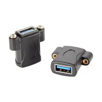 EXSYS EX-49301 USB 3.2 Gen 1 inbouwadapter, USB-A bus naar USB-A bus, 5Gbps, zwart
