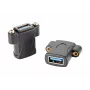 EXSYS EX-49301 USB 3.2 Gen 1 inbouwadapter, USB-A bus naar USB-A bus, 5Gbps, zwart