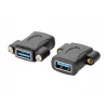 EXSYS EX-49301 USB 3.2 Gen 1 inbouwadapter, USB-A bus naar USB-A bus, 5Gbps, zwart