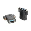 EXSYS EX-49301 USB 3.2 Gen 1 inbouwadapter, USB-A bus naar USB-A bus, 5Gbps, zwart