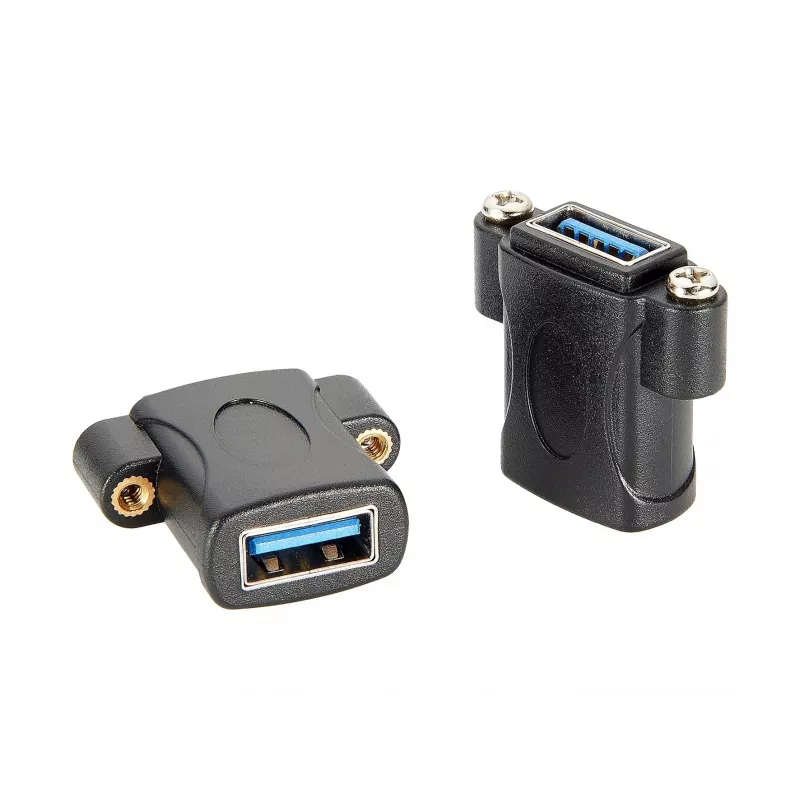 EXSYS EX-49301 USB 3.2 Gen 1 inbouwadapter, USB-A bus naar USB-A bus, 5Gbps, zwart