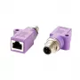 EXSYS EX-49520 M12 D-code 4-pin stekker naar RJ45 bus afgeschermde industriële Ethernet-adapter