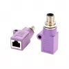 EXSYS EX-49520 M12 D-code 4-pin stekker naar RJ45 bus afgeschermde industriële Ethernet-adapter