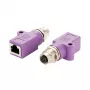 EXSYS M12 D-code 4-pin bus naar RJ45 bus industriële Ethernet-adapter EX-49521