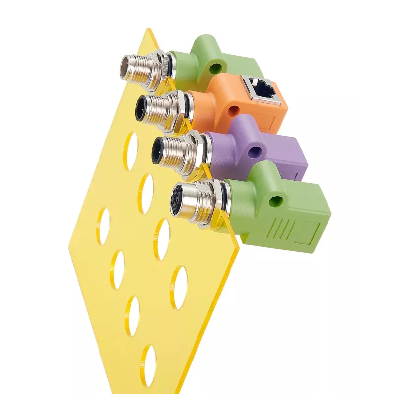EXSYS M12 D-code 4-pin bus naar RJ45 bus industriële Ethernet-adapter EX-49521