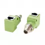 EXSYS M12 X-codering 8-polig stekker naar RJ45 bus 90° industriële Ethernet-adapter, 10Gbps, IP67, afgeschermd EX-49542