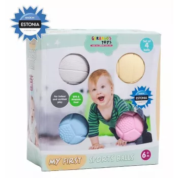 Gerardo's Toys GT7710 baby-massage- en sensorische ballen set, 4 stuks, verschillende texturen en kleuren, vanaf 6 maanden