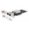 EXSYS Dual 10 Gigabit Ethernet PCIe x4 kaart, Intel X550-AT2, 2x RJ45, low-profile EX-60222