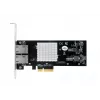 EXSYS Dual 10 Gigabit Ethernet PCIe x4 kaart, Intel X550-AT2, 2x RJ45, low-profile EX-60222