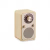 Sangean WR-9 draagbare FM/AM-radio met Bluetooth, behuizing van echt essenhout in wit