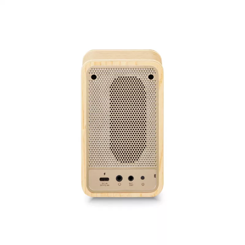 Sangean WR-9 draagbare FM/AM-radio met Bluetooth, behuizing van echt essenhout in wit