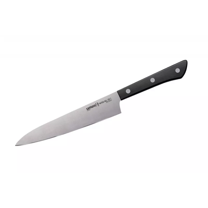 SAMURA Harakiri 3-delige keukenmessenset, zwart handvat