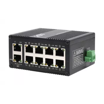 EXSYS Mini 10-poorts industriële Gigabit PoE+ switch, web-managed (EX-62036MPOE)