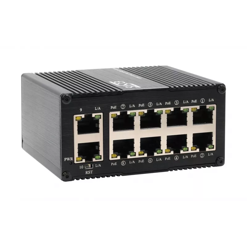 EXSYS Mini 10-poorts industriële Gigabit PoE+ switch, web-managed (EX-62036MPOE)