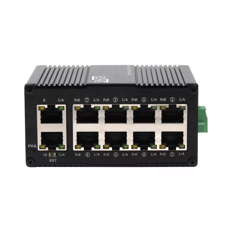 EXSYS Mini 10-poorts industriële Gigabit PoE+ switch, web-managed (EX-62036MPOE)