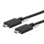 EXSYS USB 3.2 Gen 2x1 Type-C kabel met vergrendelbare kartelschroeven, 1,0m, zwart EX-K1592V-1.0