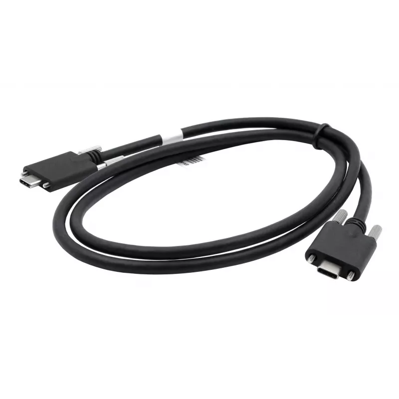 EXSYS USB 3.2 Gen 2x1 Type-C kabel met kartelschroeven, 3,0m, zwart EX-K1592V-3.0