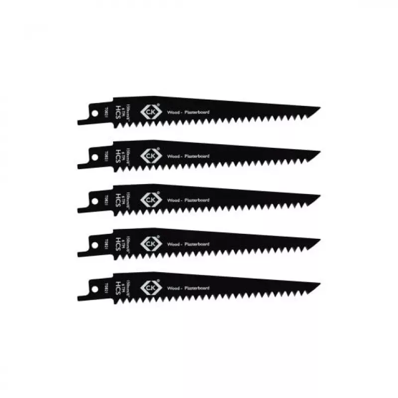C.K Tools T0821 reciprozaagbladen 6 TPI, 150 mm, 5-pack