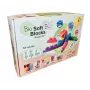 Gerardo's Toys zachte bouwstenen met wielen, 33 delen (25 bouwstenen + 8 wieldelen)