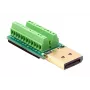 EXSYS EX-49052 DisplayPort stekker naar 20-pin schroefklemmenblok adapter