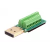 EXSYS EX-49052 DisplayPort stekker naar 20-pin schroefklemmenblok adapter