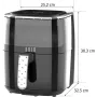 QUIN 4,5L digitale heteluchtfriteuse, 1500W, 80-200°C, 60-min timer, 8 voorinstellingen, zwart