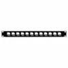 EXSYS EX-49299 19 inch 1U rackpaneel met 12 D-type uitsparingen en kabelmanagementgoot