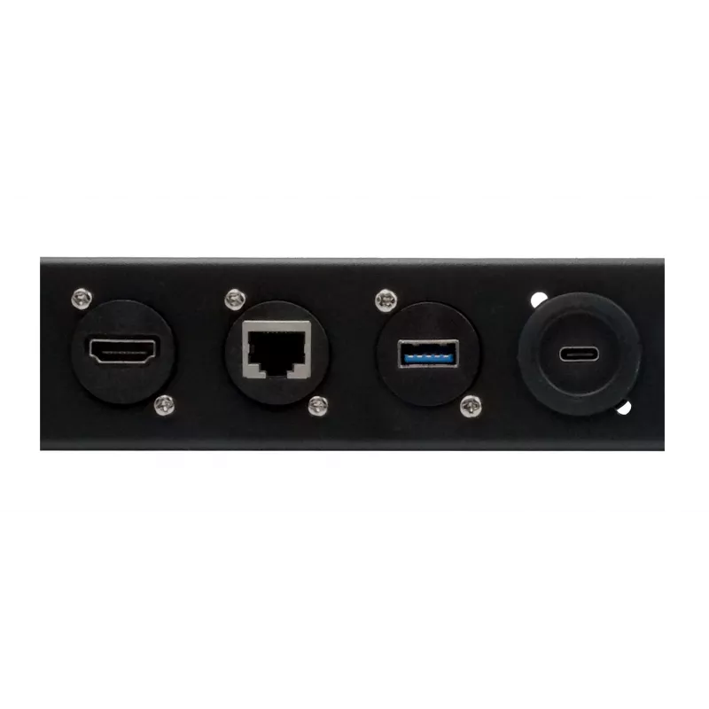 EXSYS EX-49299 19 inch 1U rackpaneel met 12 D-type uitsparingen en kabelmanagementgoot