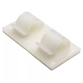 HellermannTyton RB8 schroefbevestiging voor kabelbinders, wit, polyamide, 8 mm max. bundel, 100-pack