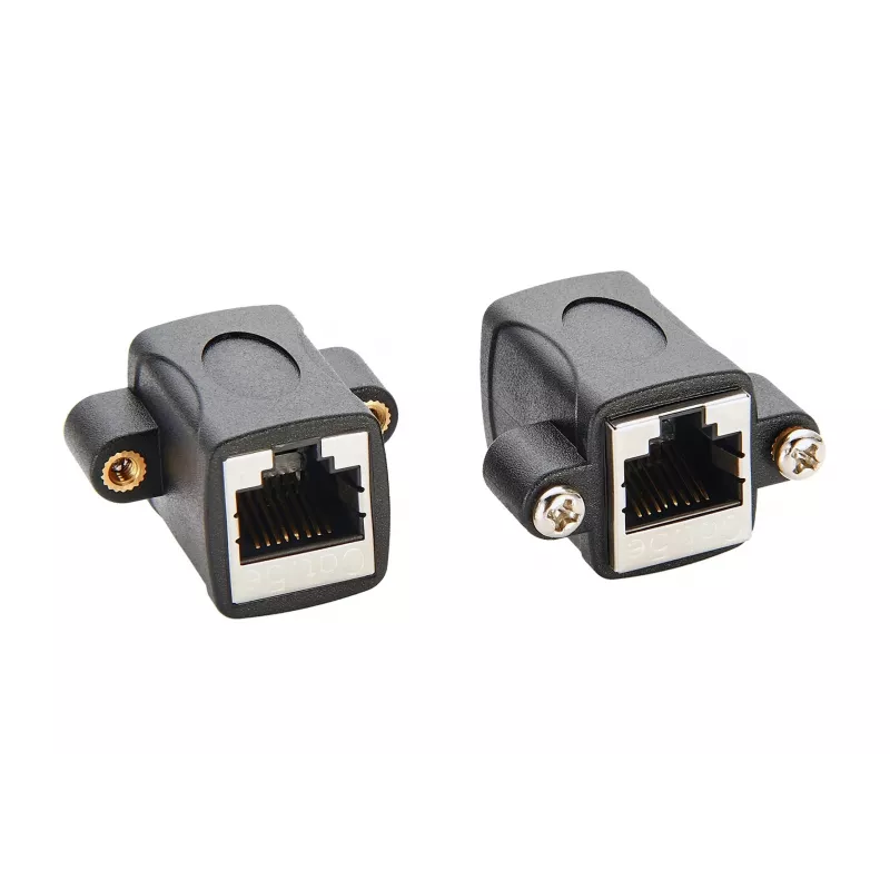 EXSYS EX-49306 Cat.5e RJ45 bus-naar-bus keystone adaptermodule, zwart
