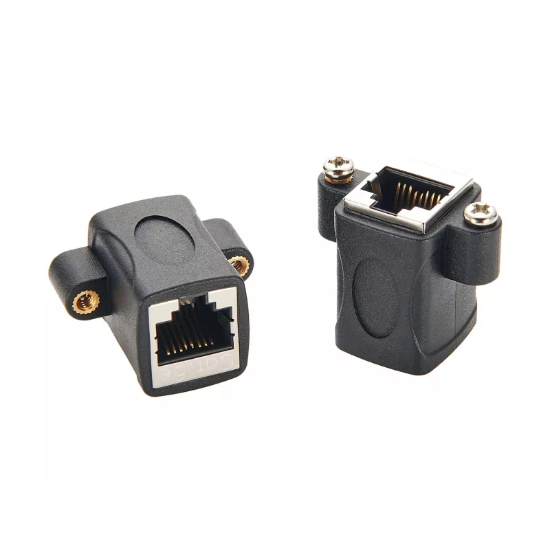 EXSYS EX-49306 Cat.5e RJ45 bus-naar-bus keystone adaptermodule, zwart