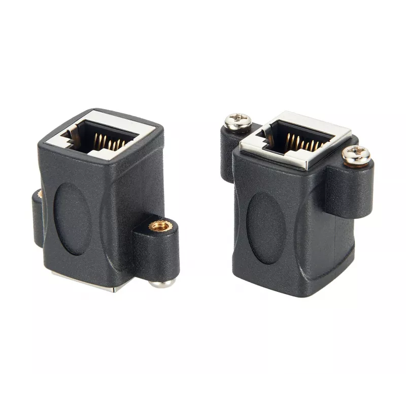 EXSYS EX-49306 Cat.5e RJ45 bus-naar-bus keystone adaptermodule, zwart