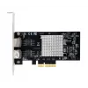 EXSYS EX-60202 dual 1 Gigabit Ethernet PCIe x4 kaart, Intel I350-AM2 chipset, 2x RJ45, low profile beugel meegeleverd