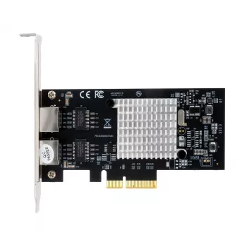 EXSYS EX-60202 dual 1 Gigabit Ethernet PCIe x4 kaart, Intel I350-AM2 chipset, 2x RJ45, low profile beugel meegeleverd